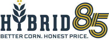 Hybrid85 Logo; Better Corn. Honest Price.