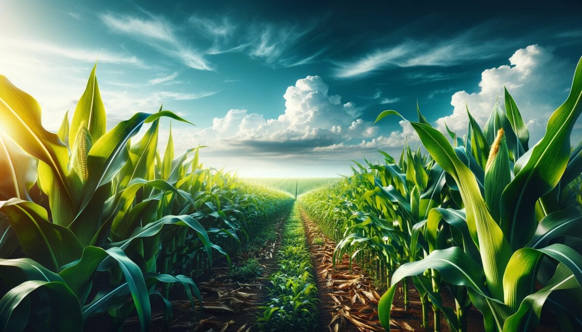 Corn Field and Blue Sky